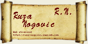 Ruža Nogović vizit kartica